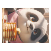 Fantasy Niedlich Panda Eating Pancakes Tischdecke (Vorderseite (Horizontal))