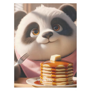 Fantasy Niedlich Panda Eating Pancakes Tischdecke