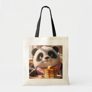 Fantasy Niedlich Panda Eating Pancakes Tragetasche