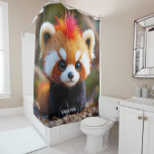 Fantasy Niedlich Panda Red Hai Duschvorhang (Beispiel)