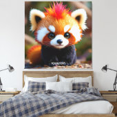 Fantasy Niedlich Panda Red Hai Leinwanddruck (Insitu (Schlafzimmer))