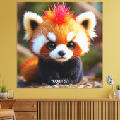 Fantasy Niedlich Panda Red Hai Leinwanddruck (Insitu (Wohnzimmer))