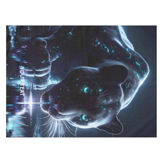 Fantasy Niedlich Panther Drink Water Tischdecke (Vorderseite (Horizontal))