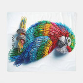Fantasy Niedlich Paper Clips Bird Fleecedecke (Vorderseite (Horizontal))