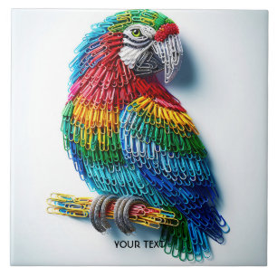 Fantasy Niedlich Paper Clips Bird Fliese