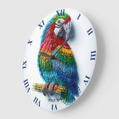 Fantasy Niedlich Paper Clips Bird Große Wanduhr (Winkel)