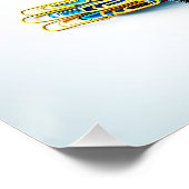 Fantasy Niedlich Paper Clips Bird Poster (Ecke)