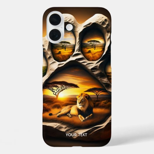 Fantasy Niedlich Paw Lion Stone Case-Mate iPhone Hülle (Rückseite)