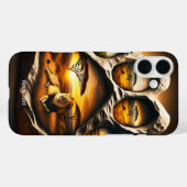 Fantasy Niedlich Paw Lion Stone Case-Mate iPhone Hülle (Rückseite (Horizontal))