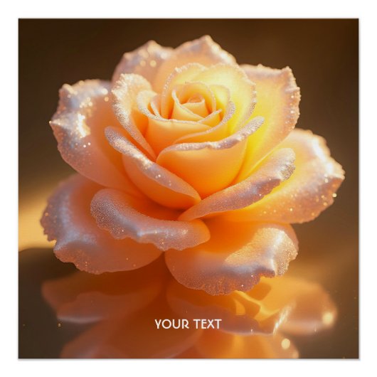 Fantasy Niedlich Peach Kleine Rose Poster (Vorderseite)