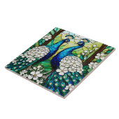 Fantasy Niedlich Peacock Festglas Fliese (Seite)