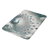 Fantasy Niedlich Peacock Rain Tree Badematte (Schrägansicht)