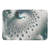Fantasy Niedlich Peacock Rain Tree Badematte (Vorderseite)