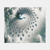 Fantasy Niedlich Peacock Rain Tree Fleecedecke (Vorderseite (Horizontal))