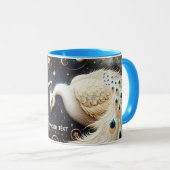 Fantasy Niedlich Peacocks Crescent Feathers Tasse (VorderseiteRechts)