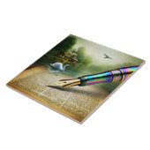 Fantasy Niedlich Pen Lake Swan Fliese (Seite)
