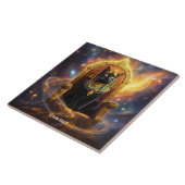 Fantasy Niedlich Pharaoh Regal Cat Fliese (Seite)