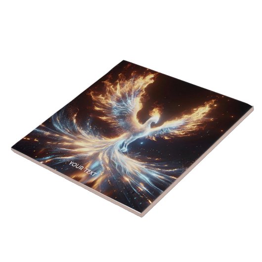 Fantasy Niedlich Phoenix Feuer Reborn Fliese (Seite)