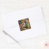 Fantasy Niedlich Pickles Board Jar Quadratischer Aufkleber (Umschlag)