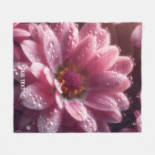 Fantasy Niedlich Pink Blume Dew Fleecedecke (Vorderseite (Horizontal))
