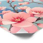 Fantasy Niedlich Pink Fox Lady Poster (Ecke)