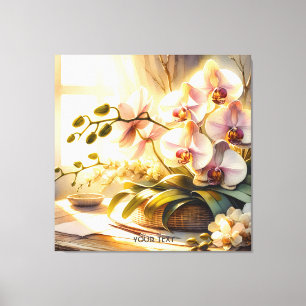 Fantasy Niedlich Pink Orchideen Wasserfarben Leinwanddruck