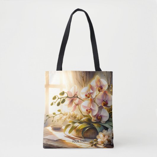 Fantasy Niedlich Pink Orchideen Wasserfarben Tasche (Vorderseite)