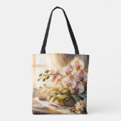 Fantasy Niedlich Pink Orchideen Wasserfarben Tasche (Rückseite)