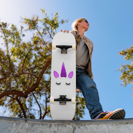 Fantasy Niedlich Pink Unicorn Skateboard (Außenbereich 1)
