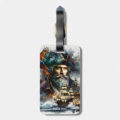 Fantasy Niedlich Pirate Sea Ship Gepäckanhänger (Rückseite vertikal)