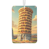 Fantasy Niedlich Pisa Tower Pizza Autolufterfrischer (Rückseite)