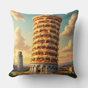 Fantasy Niedlich Pisa Tower Pizza Kissen