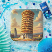 Fantasy Niedlich Pisa Tower Pizza Pappteller (Party)
