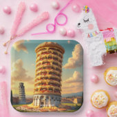 Fantasy Niedlich Pisa Tower Pizza Pappteller (Party)