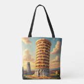 Fantasy Niedlich Pisa Tower Pizza Tasche (Rückseite)