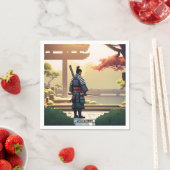 Fantasy Niedlich Pixel Art Samurai Serviette (Beispiel)
