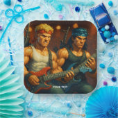Fantasy Niedlich pixized Rock Band Pappteller (Party)