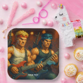 Fantasy Niedlich pixized Rock Band Pappteller (Party)