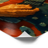 Fantasy Niedlich pixized Rock Band Poster (Ecke)