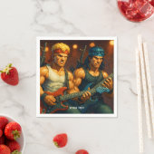 Fantasy Niedlich pixized Rock Band Serviette (Beispiel)