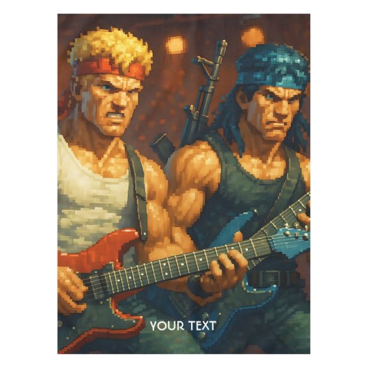 Fantasy Niedlich pixized Rock Band Tischdecke (Vorderseite)