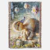 Fantasy Niedlich Playful Duckling Blume Decke (Vorderseite Vertikal)