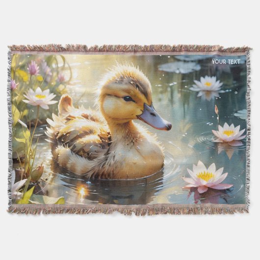 Fantasy Niedlich Playful Duckling Blume Decke (Vorderseite)