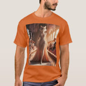Fantasy Niedlich Podium Schöne Katze T-Shirt (Vorderseite)