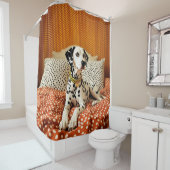 Fantasy Niedlich Polka Dog Dot Duschvorhang (Beispiel)