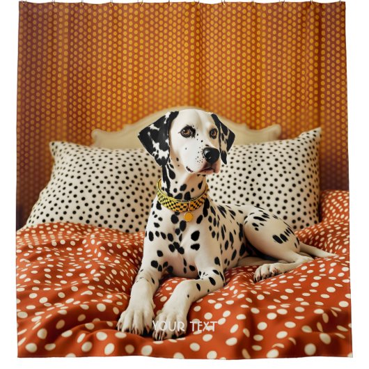 Fantasy Niedlich Polka Dog Dot Duschvorhang (Vorderseite)