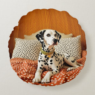 Fantasy Niedlich Polka Dog Dot Rundes Kissen