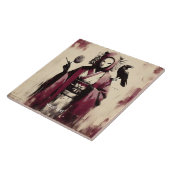 Fantasy Niedlich Porzellan Mask Raven Fliese (Seite)