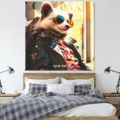 Fantasy Niedlich Possum Leather Jacket Leinwanddruck (Insitu (Schlafzimmer))