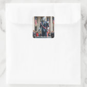 Fantasy Niedlich President Crowd Flag Quadratischer Aufkleber (Tasche)